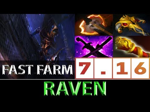 Raven [Phantom Assassin] How To Fast Farm ► Dota 2 7.16