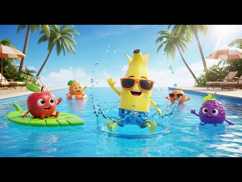 Banana Beat's 5-Star Pool Party! Fruit Friends Fun at the Luxury Hotel Pool | Kids Cartoon