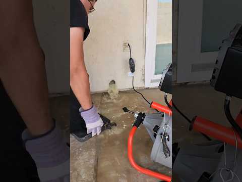 Unclogging with Rigid Drain snake #homerepair