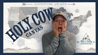 RV Pin Trip Map - Holy Cow Canvases - Perfect RV Gift for RVers