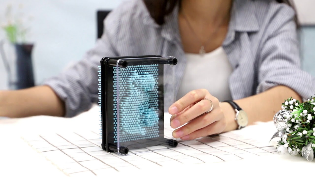 3D Metal Pin Point Impression Novelty Pin Art Toy Kids Favor Gift Pinpression