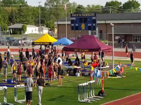Myles Morgan 2016 MAC Division Track Meet @ Fraser High School - 400m run