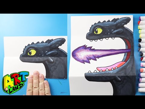 How to Draw a Toothless Surprise Fold