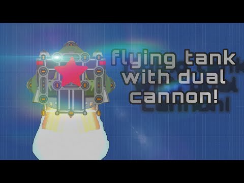 How to make a flying tank with dual cannons!  | super tank rumble