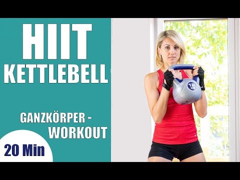 20 Min Oberkörper HiiT Kettlebell Workout Training zu Hause mit Gewichten Krafttraining Frauen