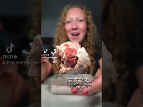 Vampire Ice Cream #halloweenrecipe #nochurnicecream #icecream