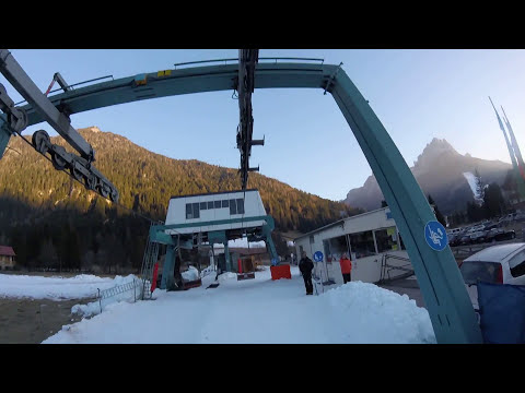 Discesa integrale seggiovia Leitner "Vajolet 1" Pera di Fassa (TN)