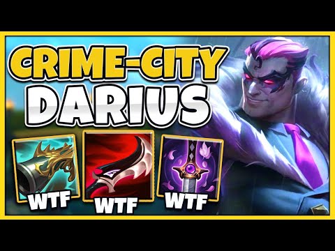 *ONE AUTO = 4,000 DAMAGE* The CRAZIEST One-Shot MACHINE (Crime City Darius) - League of Legends