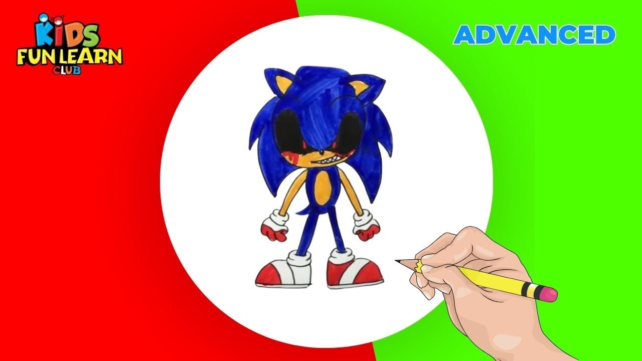 How to Draw Evil Sonic for Kids