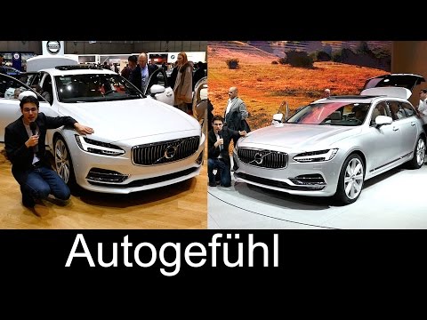 Volvo S90 sedan vs Volvo V90 estate REVIEW Exterior/Interior Motor Show comparison neu new Kombi
