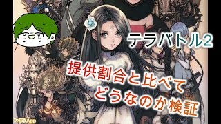 ガチャ100連した上で提供割合と比べてみた【テラバトル2】