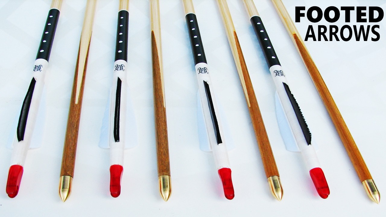 Footed arrows for longbow clout archery