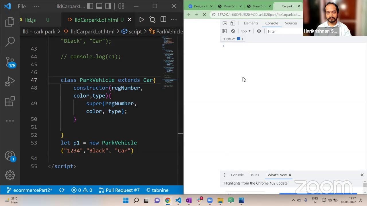Machine coding - Parking lot - Javascript