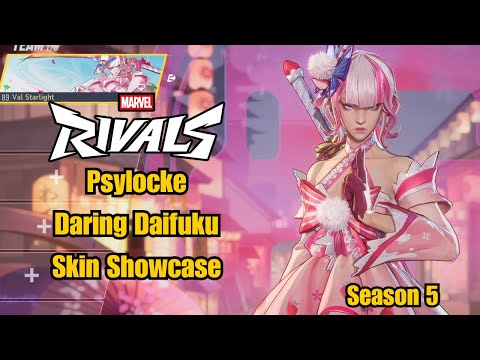 Psylocke | Daring Daifuku Skin Showcase | Marvel Rivals Gameplay Season 5