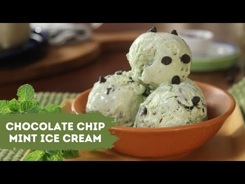Chocolate Chip Mint Ice Cream | Homemade Ice Cream | Easy Ice Cream | Sanjeev Kapoor Khazana