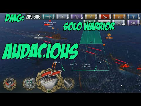 Auddy Solo Warrior - 290K DMG raining Bombs, Torps and Rockets