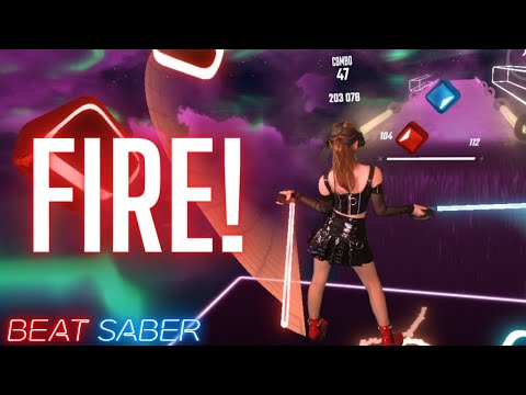 Alan Walker - Fire! (feat. YUQI ((G)I-DLE), JVKE) in Beat Saber! | Expert+