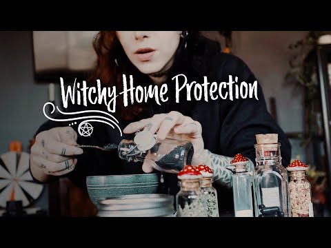 Witch's Home Protection Vlog: black salt, spell jars, brooms, bells, mirrors & more!