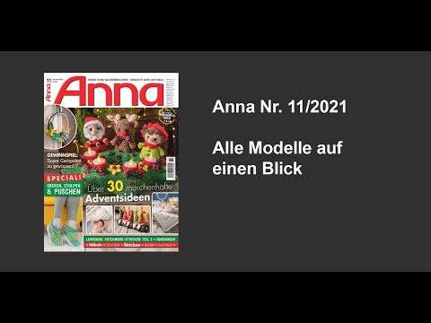 Zeitschrift Anna Nr. 11/2021 - Alle Modelle auf einen Blick.
