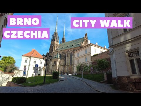 [4K] 🇨🇿 #Brno, Czech Republic | Evening City Walk 🏙️ Historical Center ⛪ Sunny Day ☀️🌳 May 2023