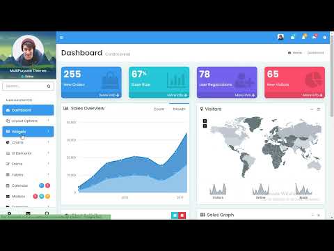 Bootstrap Admin Panel Dashboard - Minimal Pro