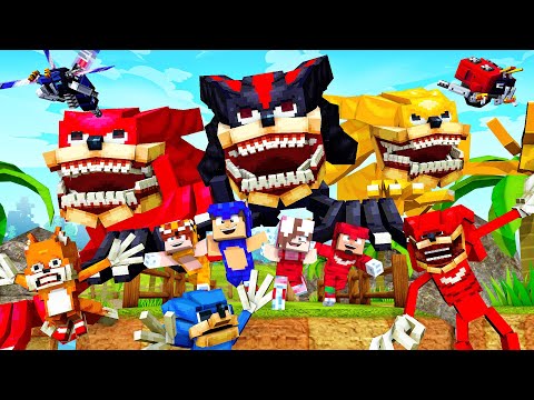 TODAS AS FORMAS DO SHIN SONIC TAPES NO MINECRAFT !! O FILME