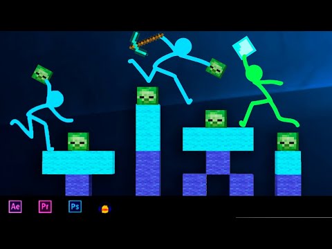 Stickman VS Minecraft ~ Zombie Apocalypse / Animation vs Minecraft Cartoon