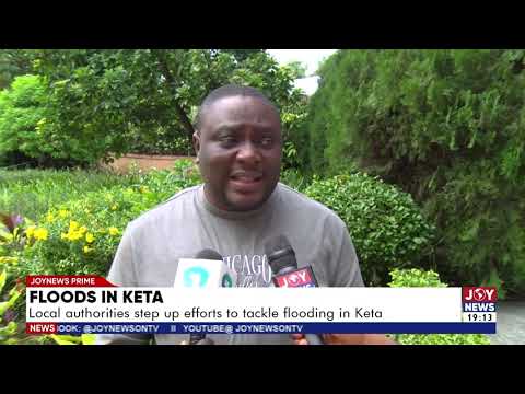 Floods at Keta: More than 30 houses submerged.