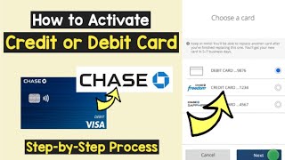 Activate Chase Credit or Debit Card | Chase New Credit Card Activation |Verify Chase Card Online/App