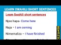 Learn Swahili short sentences