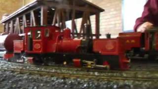 preview picture of video 'Anglia Garden Railway Show 2008 - Live steam'