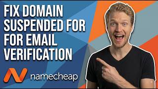 How To Fix Domain Suspended For Email Verification In Namecheap (Easy 
