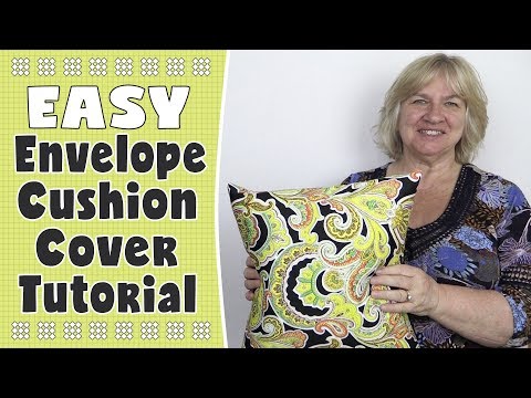 EASY DIY Envelope Cushion Cover Tutorial - Using just 1 piece of fabric!