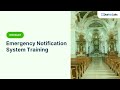 Emergency Notification System Training Webinar