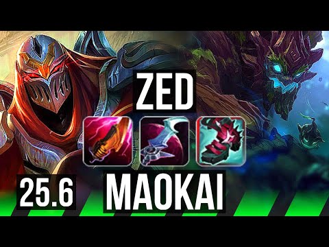 ZED vs MAOKAI (JGL) | 14/2/4, 1000+ games, Dominating | EUW Master | 25.6