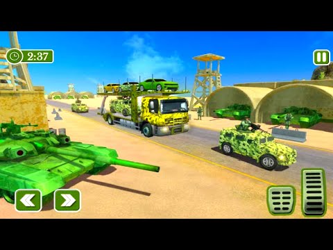 Transporting Army Vehicles in Trailer Truck - Army Truck Transport - Android GamePlay #19