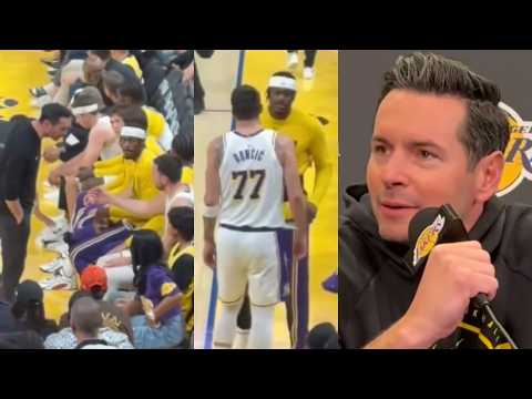JJ Redick speaks on viral exchange with Luka Doncic on Lakers bench