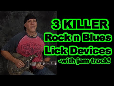3 KILLER guitar soloing lick devices with FREE jam track and tabs