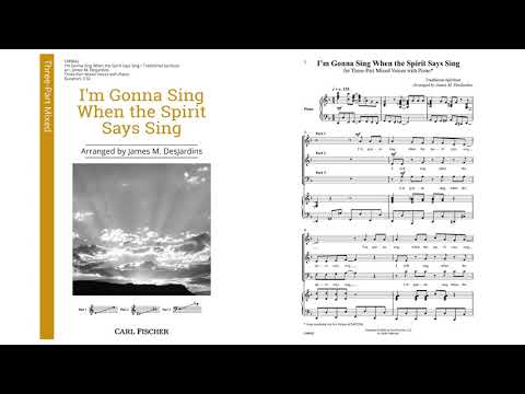 I'm Gonna Sing When the Spirit Says Sing (CM9642) arr. James M. DesJardins