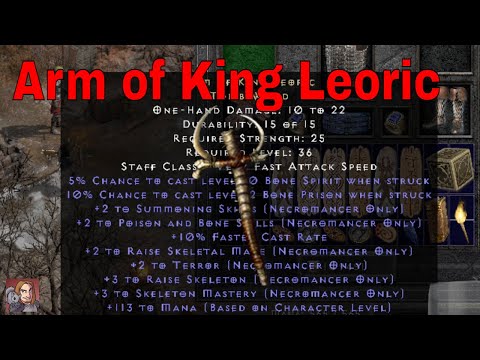 D2R Unique Items - Arm of King Leoric (Tomb Wand)