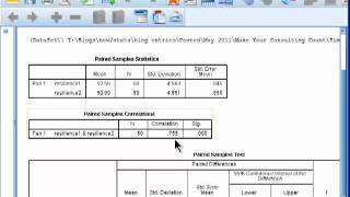 Paired Samples t-test - SPSS