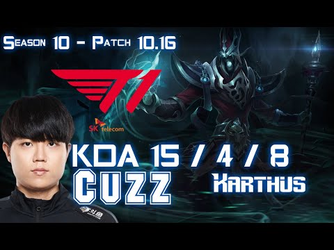 T1 Cuzz KARTHUS vs HECARIM Jungle - Patch 10.16 KR Ranked