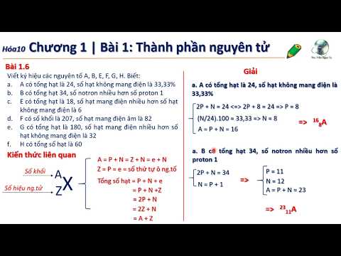 ✔ Hóa10| PP Tìm nhanh số hạt, A trung bình, viết ký hiệu hóa học (P2)
