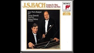 Video thumbnail of "Johann Sebastian Bach, Flute Sonata e-minor BWV 1034, Rampal/Pinnock/Pidoux"
