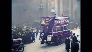 Wonderful old London around 1900 in colour! AI enh