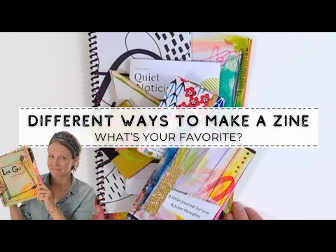 Different Ways to Fold a Zine, Zine Styles, How to Make a Zine, Collage Zine | Mixed Media Collage