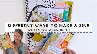 Different Ways to Fold a Zine, Zine Styles, How to Make a Zine, Collage Zine | Mixed Media Collage