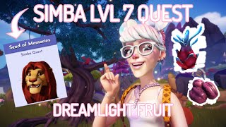 Simba Seed of Memories Level 7 Friendship Quest How To Dreamlight Fruit | Disney Dreamlight Valley