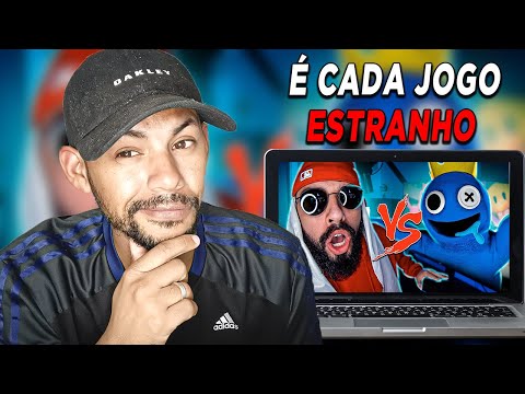 Azul Babão do Roblox (Rainbow Friends) Vs. Mussoumano - Batalha com Games (React)