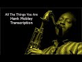 All The Things You Are-Hank Mobley's (Bb) Transcription. Transcribed by Carles Margarit